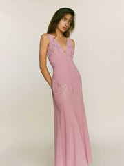 Ziva Dress - Rose Taffy