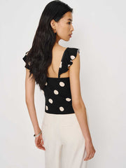 Lemmy Knit Top - Moon Dot