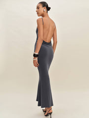 Averil Knit Dress - Grey Sky