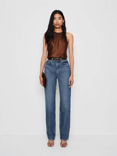 Harriet High Rise Relaxed Straight Jeans - Pelican