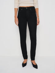 Christina Mid Rise Super Stretch Skinny Jeans - Black