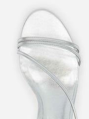 Suri Heeled Sandal - Silver Leather