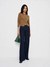 Farren Cashmere Crew Cardigan - Camel