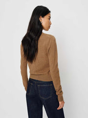 Farren Cashmere Crew Cardigan - Camel