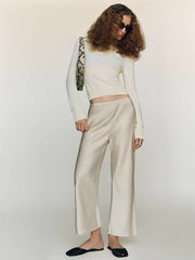 Lian Cashmere Crew Sweater - Gossamer
