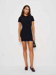 Sadie Cashmere Mini Dress - Black