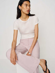 Gisele Low Rise Pant - Pink Stripe
