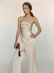 Marisol Silk Two Piece - Almond