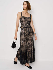Octavia Skirt - Black Lace