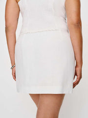 Ren Linen Skirt Es - White