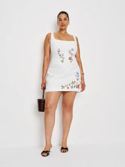 Juliet Linen Top Es - White