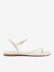 Oceane Flat Sandal - White Leather