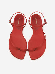 Oceane Flat Sandal - Poppy Satin