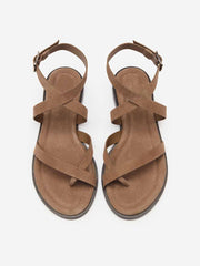 Jane Flat Sandal - Farro Suede
