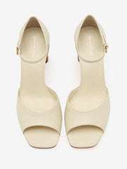 Gwendolyn Heeled Sandal - Almond Leather