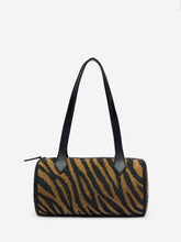 Aurora Shoulder Bag - Bronze Black Zebra Beaded