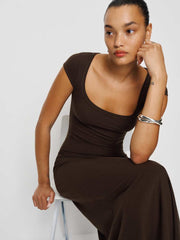 Sophia Reversible Knit Dress - Mole