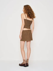 Calloway Low Rise Skort - Brown Check