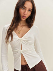 Silas Knit Top - Fior Di Latte