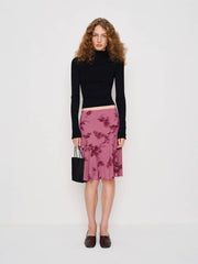 Cora Knit Skirt - Hothouse Rose