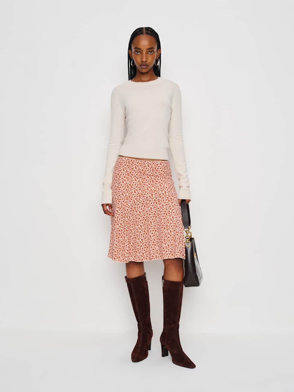 Cora Knit Skirt - Mulberry