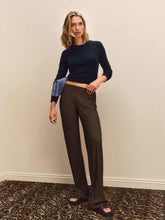Gale Sheer Mid Rise Bias Pant - Mole