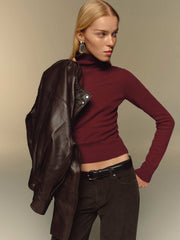 Jett Cashmere Turtleneck - Chianti