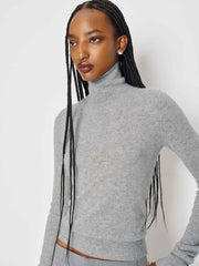 Jett Cashmere Turtleneck - Granite