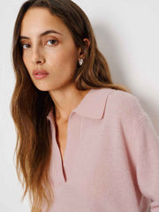 Westley Cashmere Polo - Cherry Blossom
