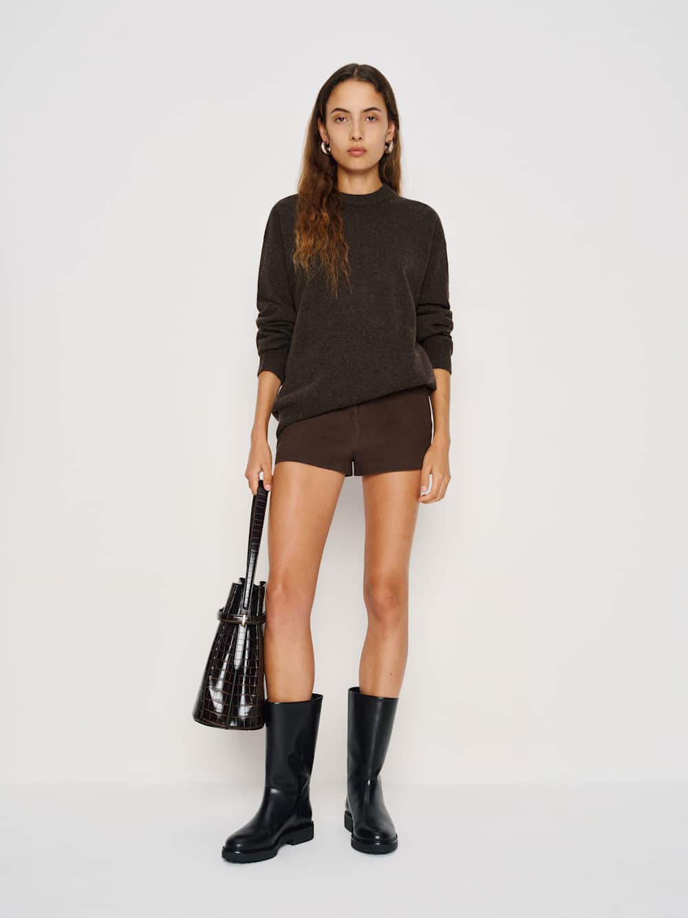 Fabian Regenerative Wool Crew - Espresso