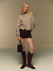 Cobel Regenerative Wool Cardigan - Linen Cable