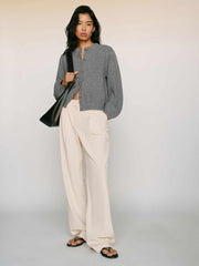 Cobel Regenerative Wool Cardigan - Mid Grey