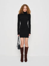 Helly Cashmere Turtleneck Dress - Black