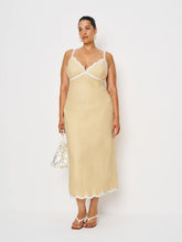 Sara Linen Dress Es - Parmesan
