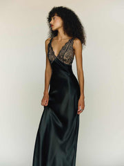 Katty Silk Dress - Black