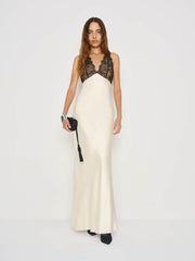 Katty Silk Dress - Fior Di Latte