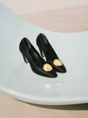 Henrietta Pump - Black Satin