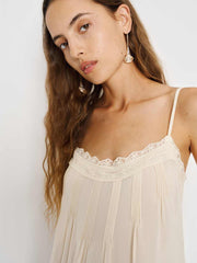 Bijou Sheer Top - Cream