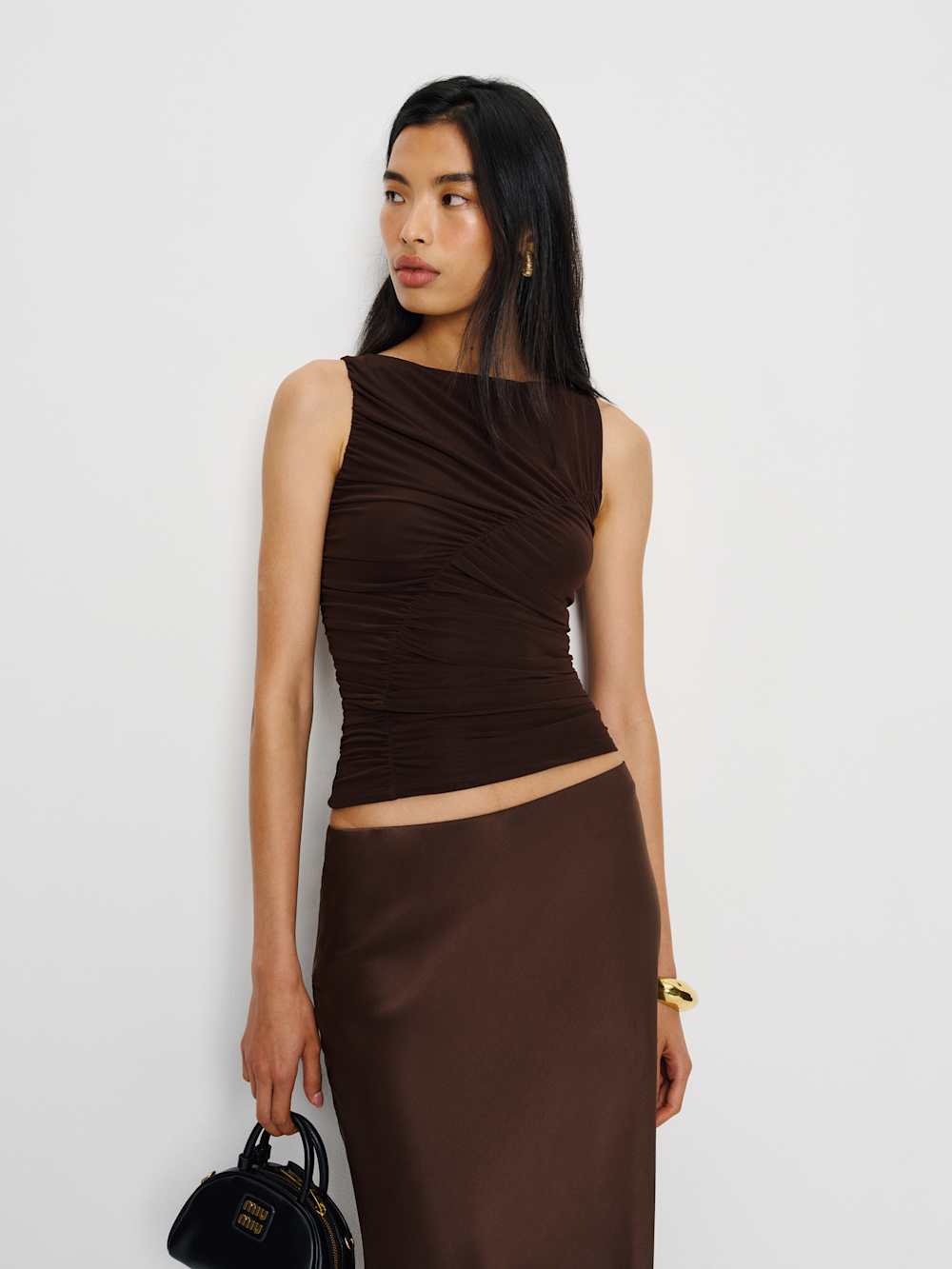 Rosie Knit Top - Dark Brown