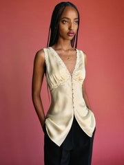Addie Silk Top - Sugar