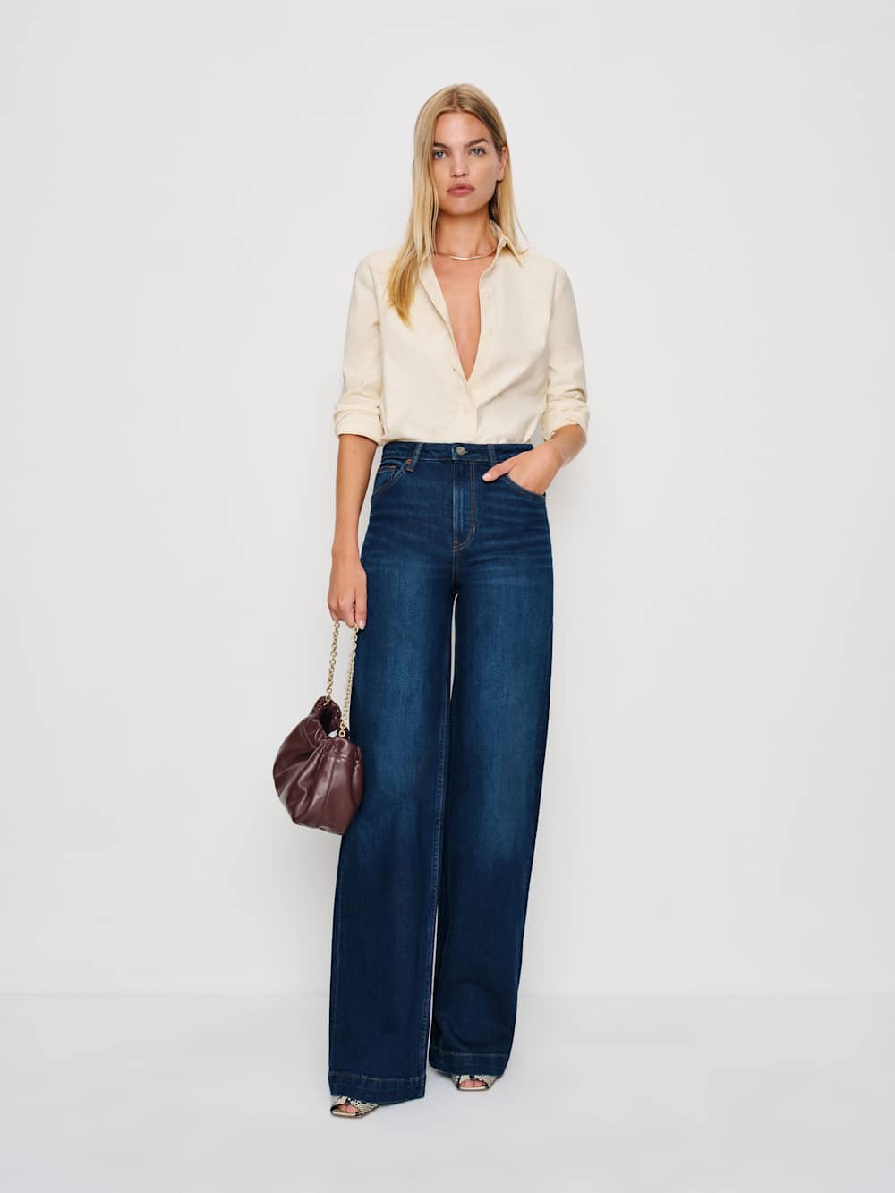 Bex Super Stretch High Rise Wide Leg Short Jeans - Wheeler