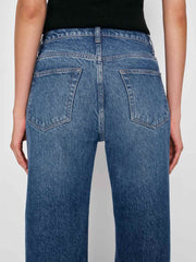 Val 90s Mid Rise Straight Short Jeans - Pelican