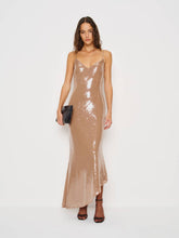 Aurore Dress - Mocha Sequin