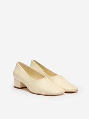 Inez Pump - Cream Puff Leather