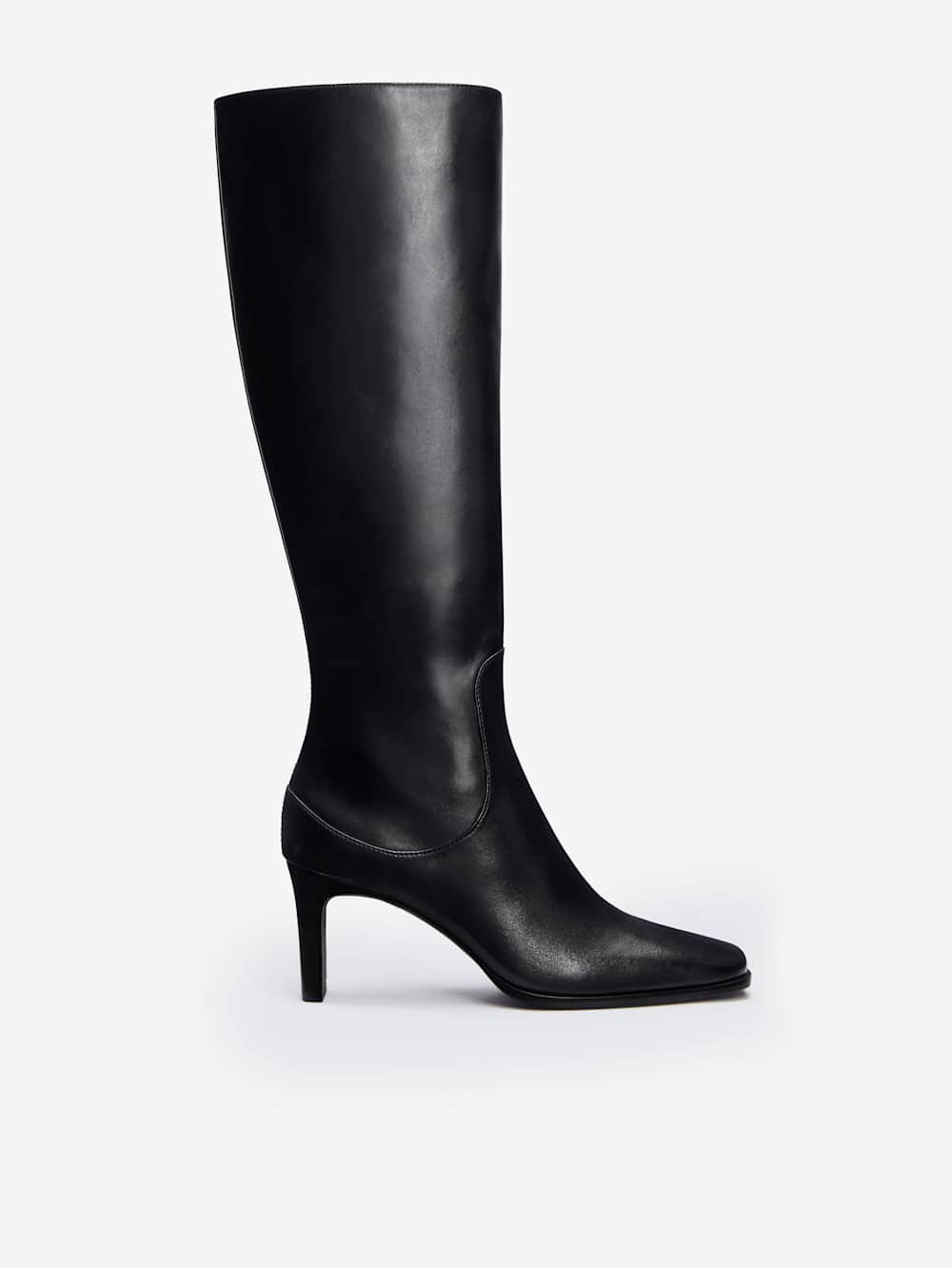 Claudette Knee Boot - Black Leather