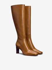 Claudette Knee Boot - Toffee Leather