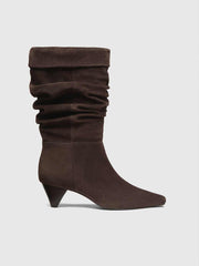 Davina Slouch Boot - Boss Suede