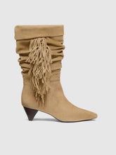 Davina Slouch Boot - Hazel Suede Fringe