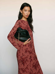 Dahlia Tote Bag - Black Leather