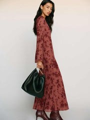 Dahlia Tote Bag - Black Leather